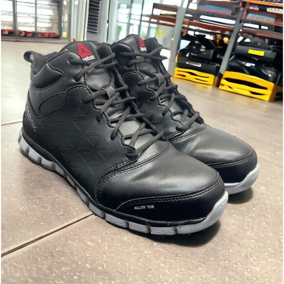Reebok Sublite Black Alloy Toe Work Shoes RB4142 Mens 8.5 Wide Fit Fast Shipping main image 11